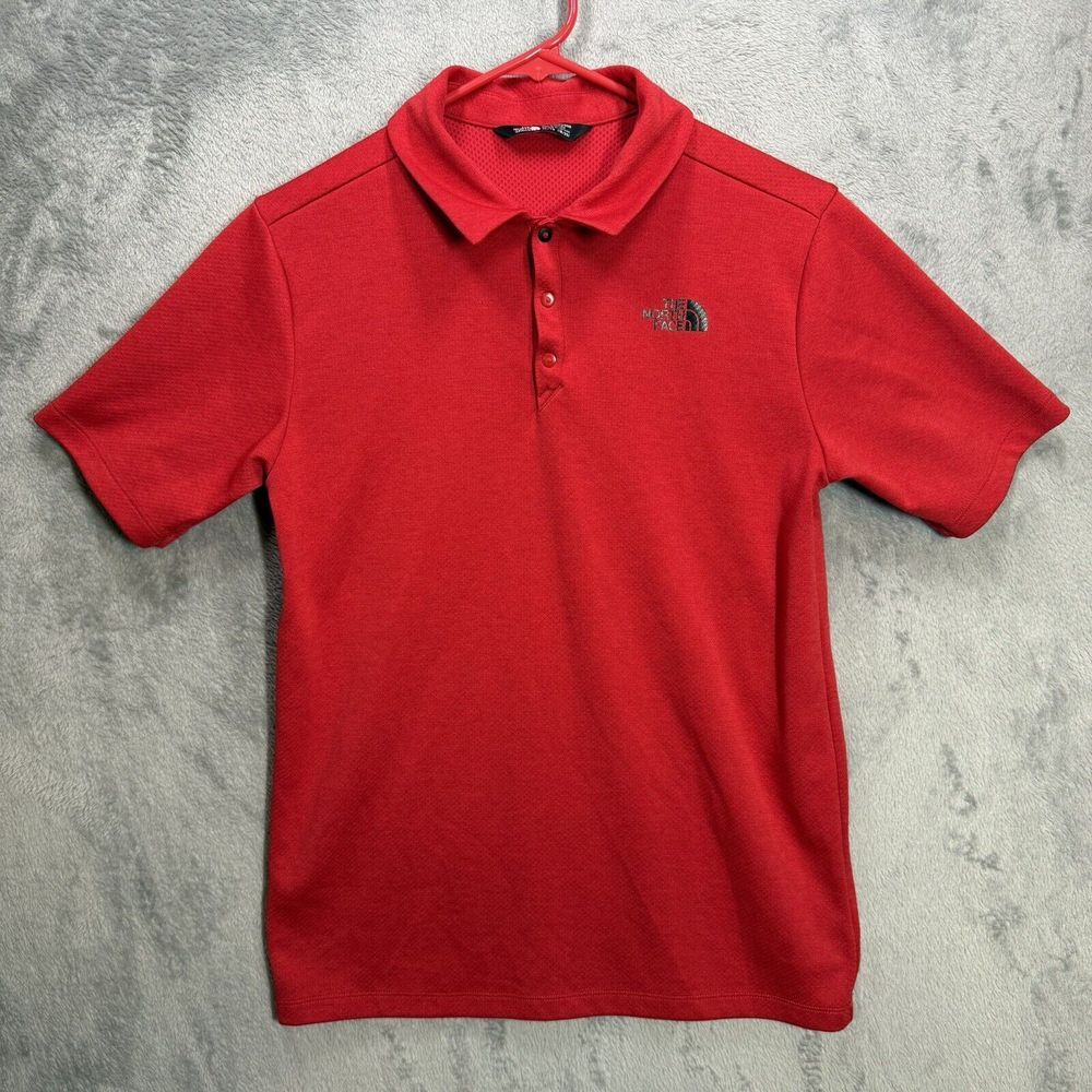 North Face Flashdry Polo Shirt Boys‎ XL Outdoor Performance Red